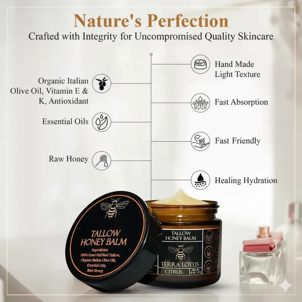 Organic Tallow Honey Moisturizing Cream
